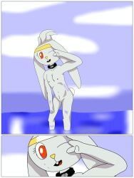 pokemon_(species), raboot, pokemon, beach, bunny