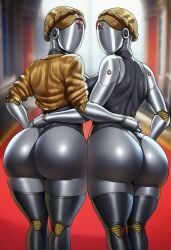 left_(atomic_heart), right_(atomic_heart), atomic_heart, 2girls, ass_focus