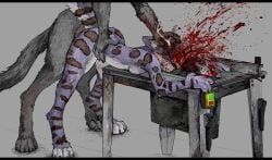 jeffusherb, ambiguous_penetration, anthro, anthro_death, blood