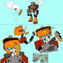 wreck-gar, transformers_animated, aggressive_handjob, clanker, colored_sclera