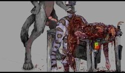 jeffusherb, anthro, anthro_death, blood, bodily_fluids