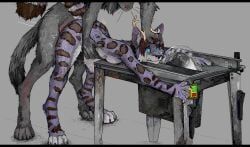 jeffusherb, anthro, danger, duo, felid