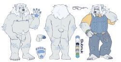 anthro, ass, balls, bear, blue_body