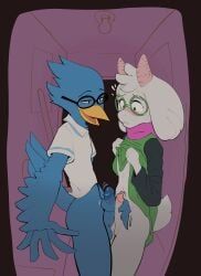 berdly, ralsei, deltarune, undertale_(series), fridge_(artist)