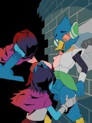 berdly, kris_(deltarune), queen_(deltarune), deltarune, deltarune_chapter_2