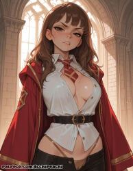 hermione_granger, harry_potter, ecchipeachi, 1girl, 1girls