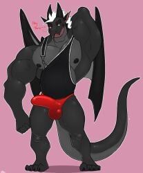 mythology, anthro, areola, biceps, biped