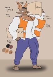 riku9797, anthro, beard, big_bulge, big_penis