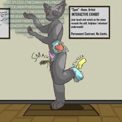 anthro, ball_slap, begging, begging_to_cum, begging_to_stop