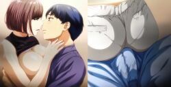 furachi, t-rex_(animation_studio), 1boy, 1girls, ass
