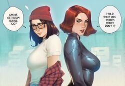 black_widow_(marvel), darcy_lewis, natasha_romanoff, avengers, marvel