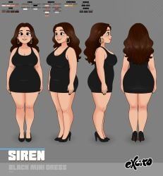 oc, siren_(sirenstudios), excito, 1girl, black_eyes