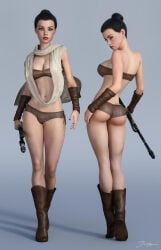 rey, star_wars, tiangtam, 1girls, ass