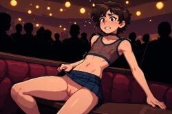 brown_hair, cuntboy, exposed_pussy, feminine, intersex