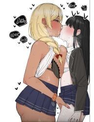 food_court_de_mata_ashita, carrot_011, 2girls, ass, assertive