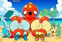 glaceon, leafeon, octillery, pokemon, pokemon_mystery_dungeon