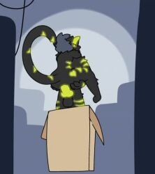 hypnocat_(changed), changed_(video_game), black_fur, brown_hair, cum