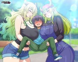 lucoa, petla, quetzalcoatl_(dragon_maid), quetzalpetlatl_(dragon_maid), miss_kobayashi's_dragon_maid