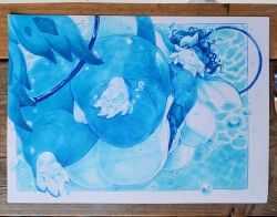 whorgi, anthro, anthro_focus, aquarium, aquatic