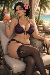 rgomez007, 1girls, beach, belly_button, bikini