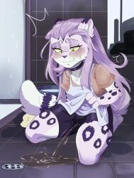 hakkids2, kinky_spy, anthro, bathroom, blush