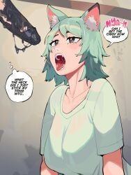 yaniko_satou, chainsmoker_cat, diforland, after_fellatio, after_oral