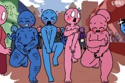 enfalt, 2boys, 2girls, both_sexes_in_same_situation, breasts