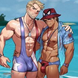 captain_america, captain_america_(marvel_rivals), peter_parker, spider-man, steve_rogers