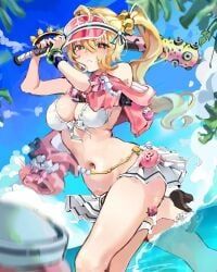luciana_de_montefio, luciana_de_montefio_(princess_on_holiday), zenless_zone_zero, 1girl, baseball_bat