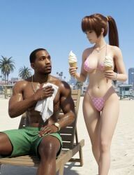 carl_johnson, kasumi_(doa), dead_or_alive, grand_theft_auto, grand_theft_auto:_san_andreas