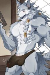 chung0_0, abs, anthro, arm_tuft, aroused
