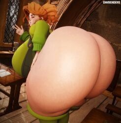 paige_(deadlock), deadlock, dwrenders, 1girls, ass
