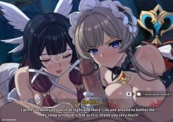 columbina_(genshin_impact), sandrone_(genshin_impact), genshin_impact, lao_meng, 1boy