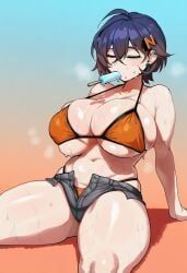 belle_(zenless_zone_zero), hoyoverse, zenless_zone_zero, sniksnak99, big_breasts
