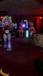 burntrap, glamrock_chica_(fnaf), roxanne_wolf_(fnaf), springtrap, springtrap_(fnaf)
