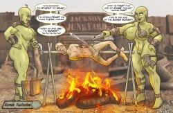 super_mutant, fallout_4, sorenutz, 1boy, 2girls