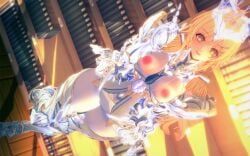 silver_palace, 1girls, blonde_hair, breasts, bunny_ears