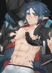 zuo_le_(arknights), arknights, backshots, male, male_only