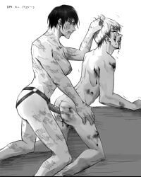 zenin_maki, zenin_naoya, jujutsu_kaisen, 1boy1girl, 1girl1boy