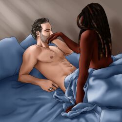michonne_grimes, rick_grimes, the_walking_dead, the_walking_dead_(series), zionangel
