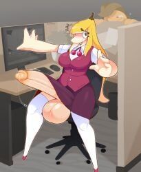 dozighost, anaya_(dozighost), anthro, balls, banana