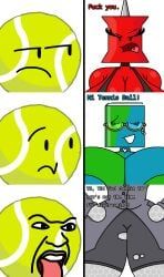 book_(bfdi), golf_ball_(bfdi), pin_(bfdi), tennis_ball_(bfdi), battle_for_dream_island