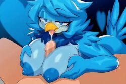 martlet_(undertale_yellow), undertale_yellow, hellsonger, anthro, areola