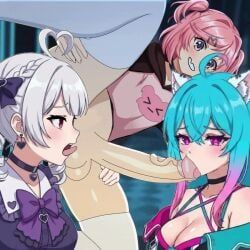 maki_furuki, beelceverse, darkraiteam, 1boy, 2girls