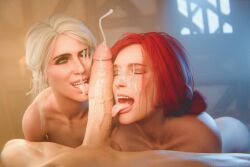ciri, triss_merigold, cd_projekt_red, the_witcher_(series), the_witcher_3:_wild_hunt