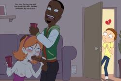 jessica_(rick_and_morty), morty_smith, rick_and_morty, kotaotake, big_breasts