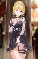 watson_amelia, watson_amelia_(party_dress), hololive, hololive_english, 1girl