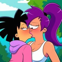 amy_wong, turanga_leela, futurama, 2girls, asian
