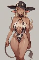 1girls, bell, bell_necklace, blonde, campaign