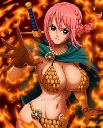 rebecca_(one_piece), one_piece, rakkarts, big_breasts, bikini